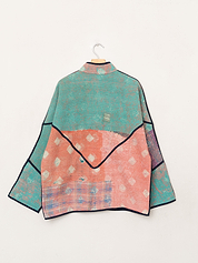 The Ladhiya Quilted Patchwork Kantha Jacket
