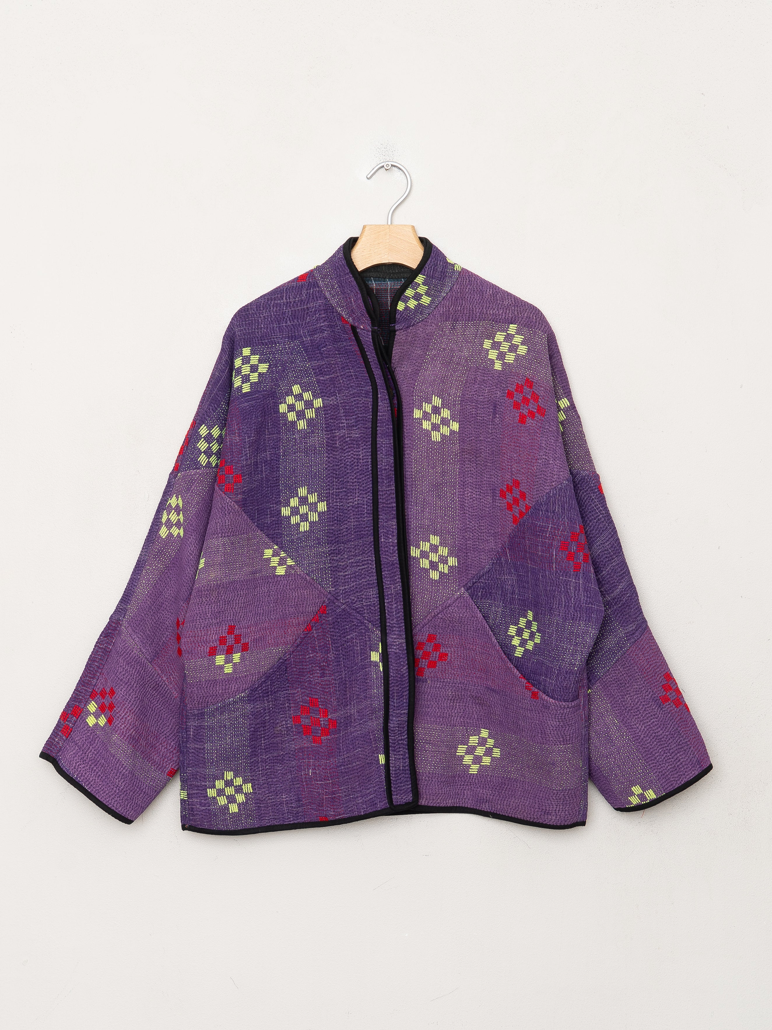 The Ladhiya Quilted Patchwork Kantha Jacket