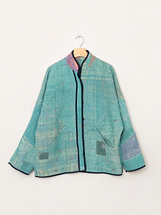 The Ladhiya Quilted Patchwork Kantha Jacket