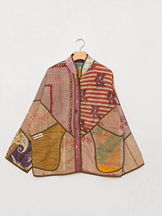 The Ladhiya Quilted Patchwork Kantha Jacket