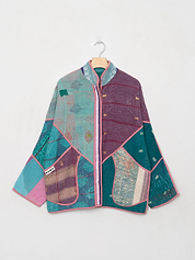 The Ladhiya Quilted Patchwork Kantha Jacket