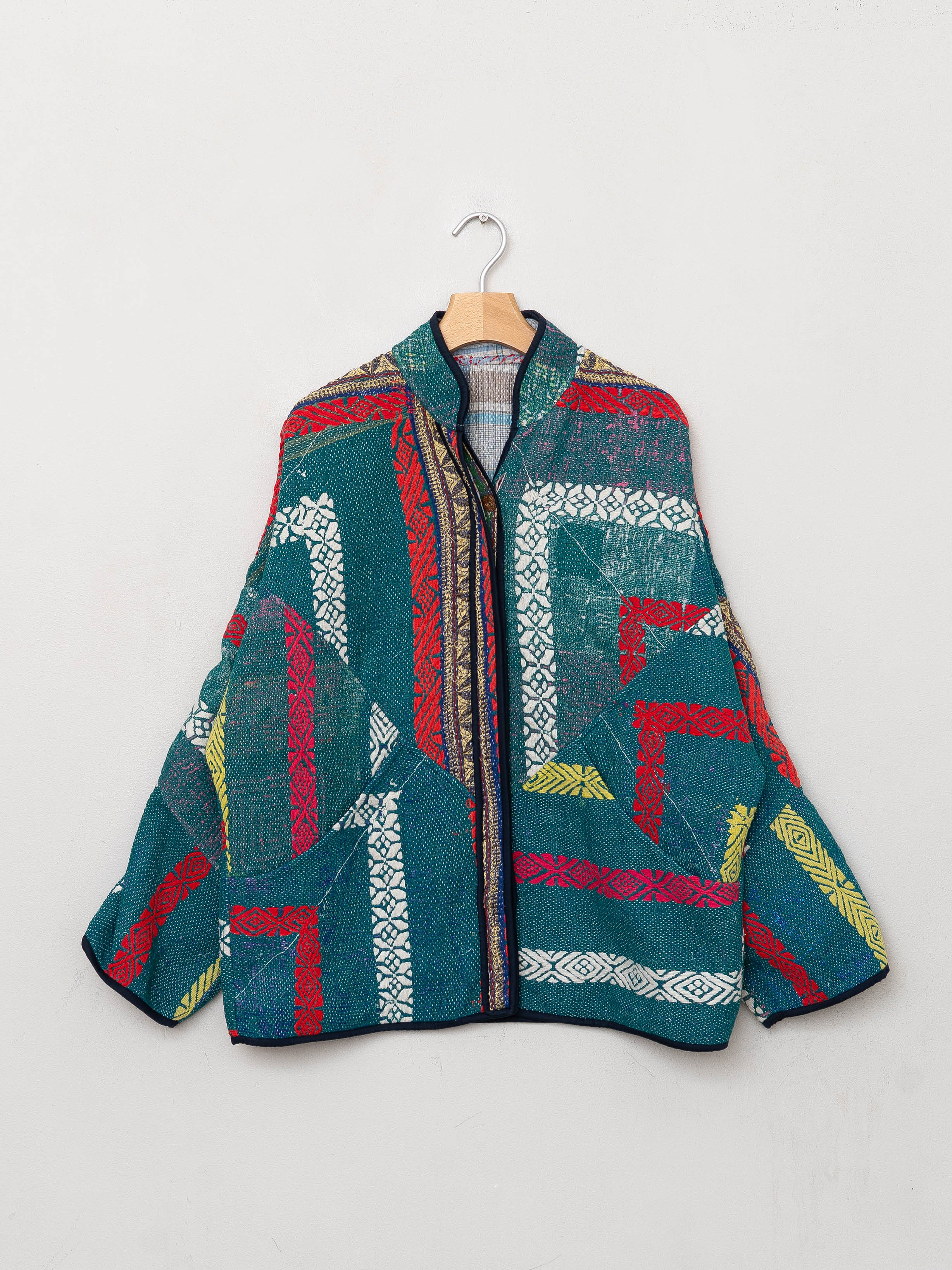 The Ladhiya Quilted Patchwork Kantha Jacket
