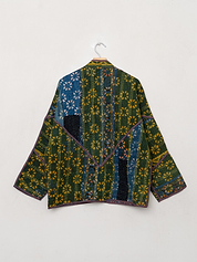The Ladhiya Quilted Indigo Kantha Jacket Wholesale
