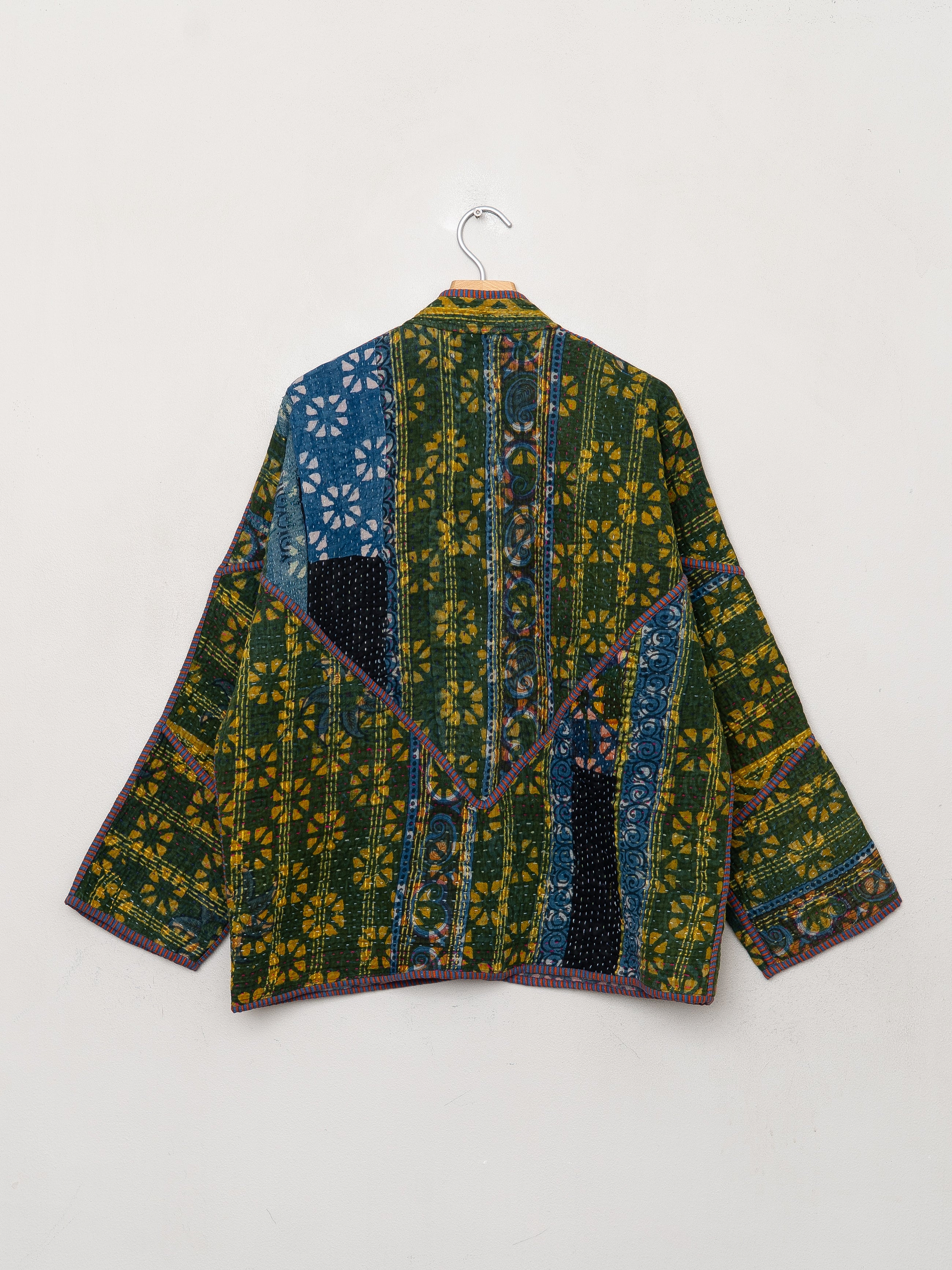 The Ladhiya Quilted Indigo Kantha Jacket Wholesale