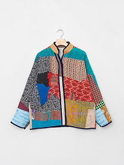 The Ladhiya Quilted Patchwork Kantha Jacket