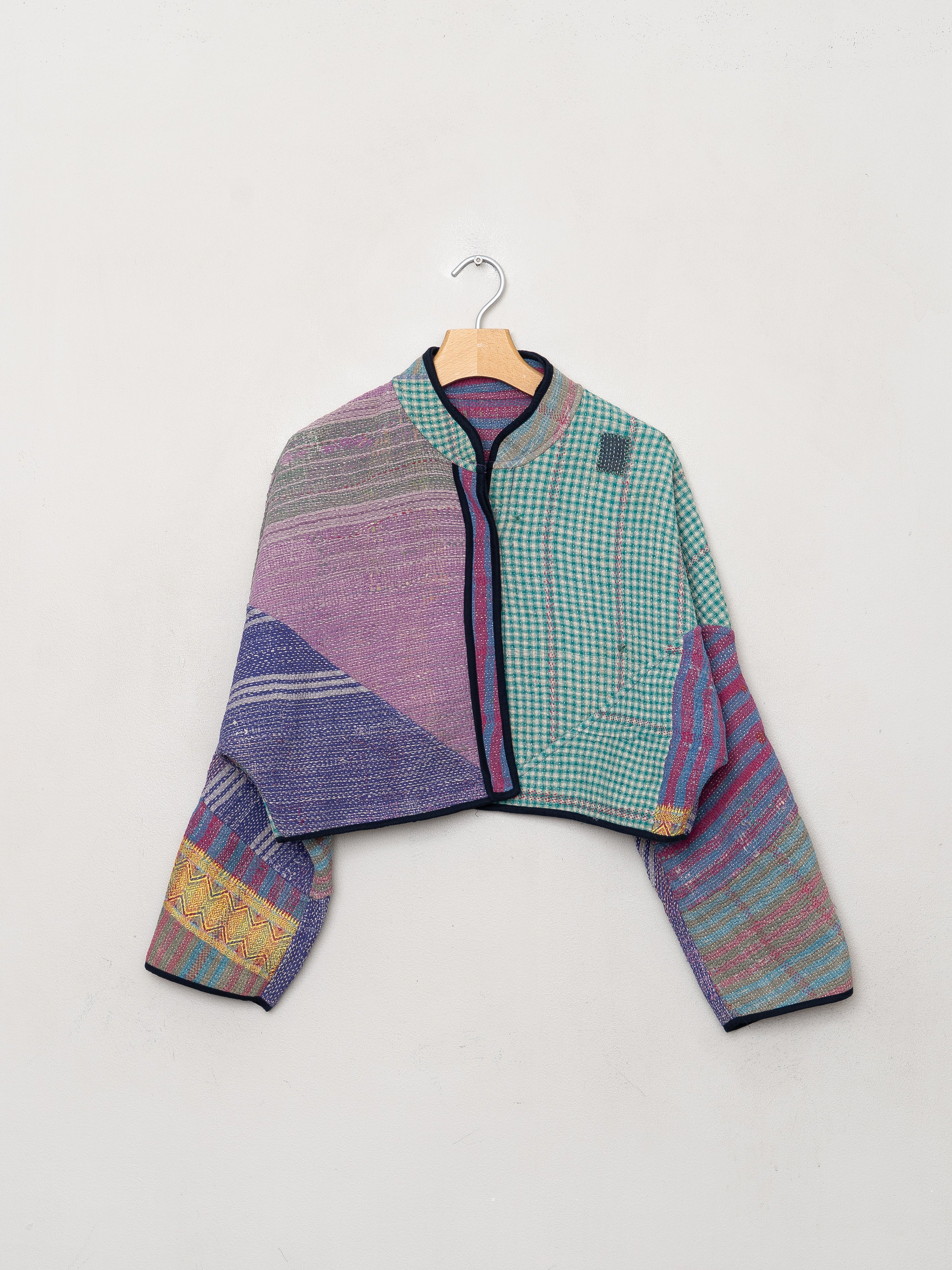 The Kaira Cropped Quilted Patchwork Kantha Jacket Wholesale