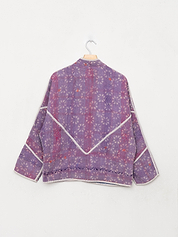 The Ladhiya Petite Quilted Indigo Kantha Jacket