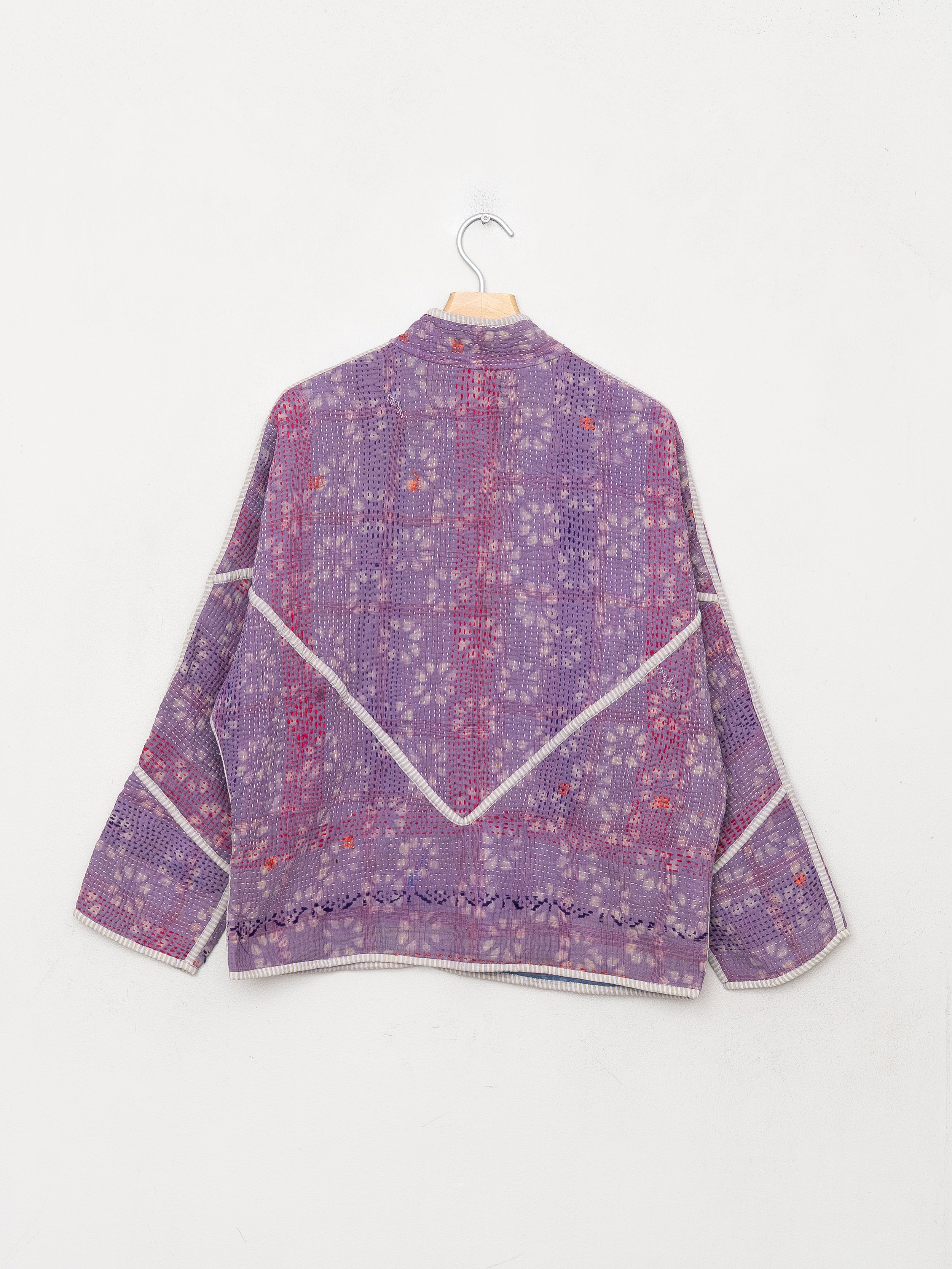The Ladhiya Petite Quilted Indigo Kantha Jacket