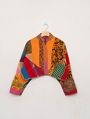The Kaira Cropped Quilted Patchwork Kantha Jacket Wholesale