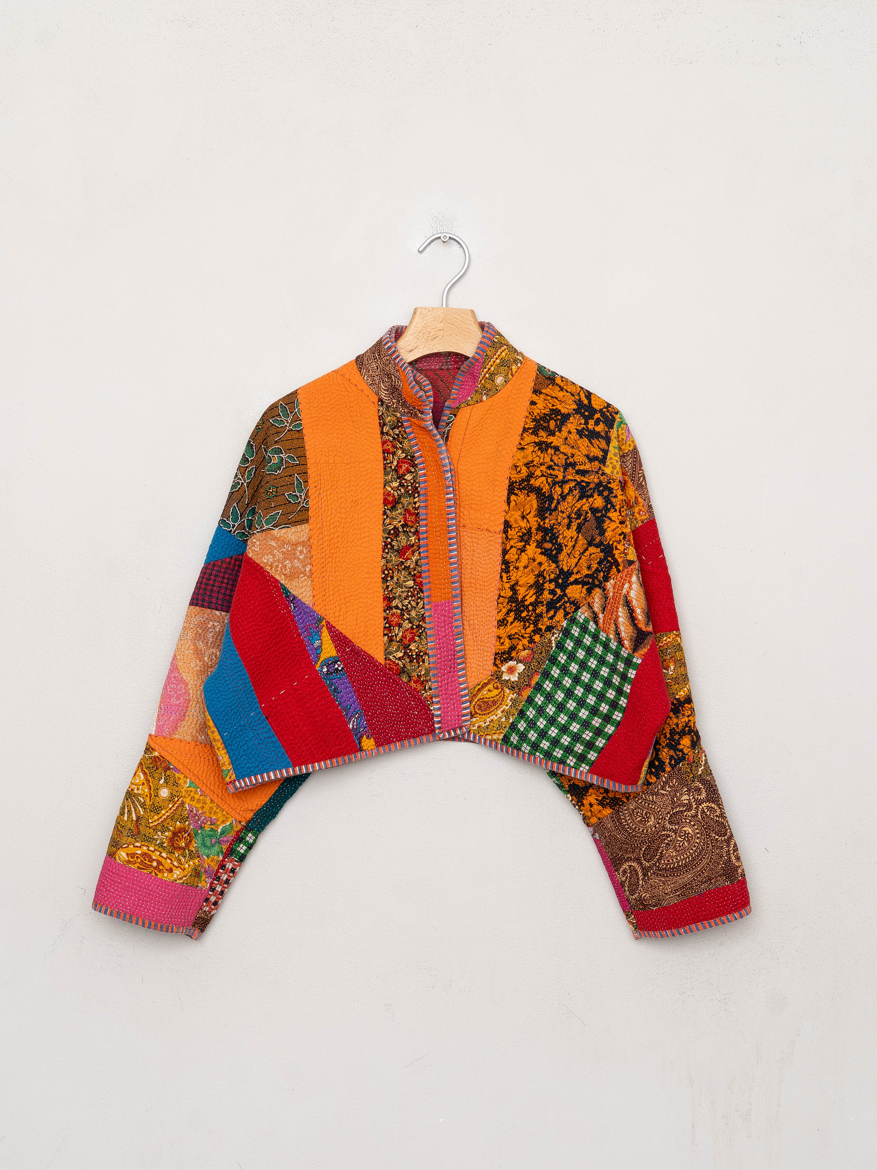 The Kaira Cropped Quilted Patchwork Kantha Jacket Wholesale