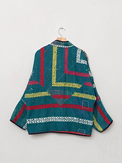 The Ladhiya Quilted Patchwork Kantha Jacket