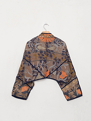 The Kaira Cropped Suzani Quilted Kantha Jacket