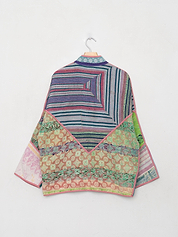 The Ladhiya Quilted Patchwork Kantha Jacket