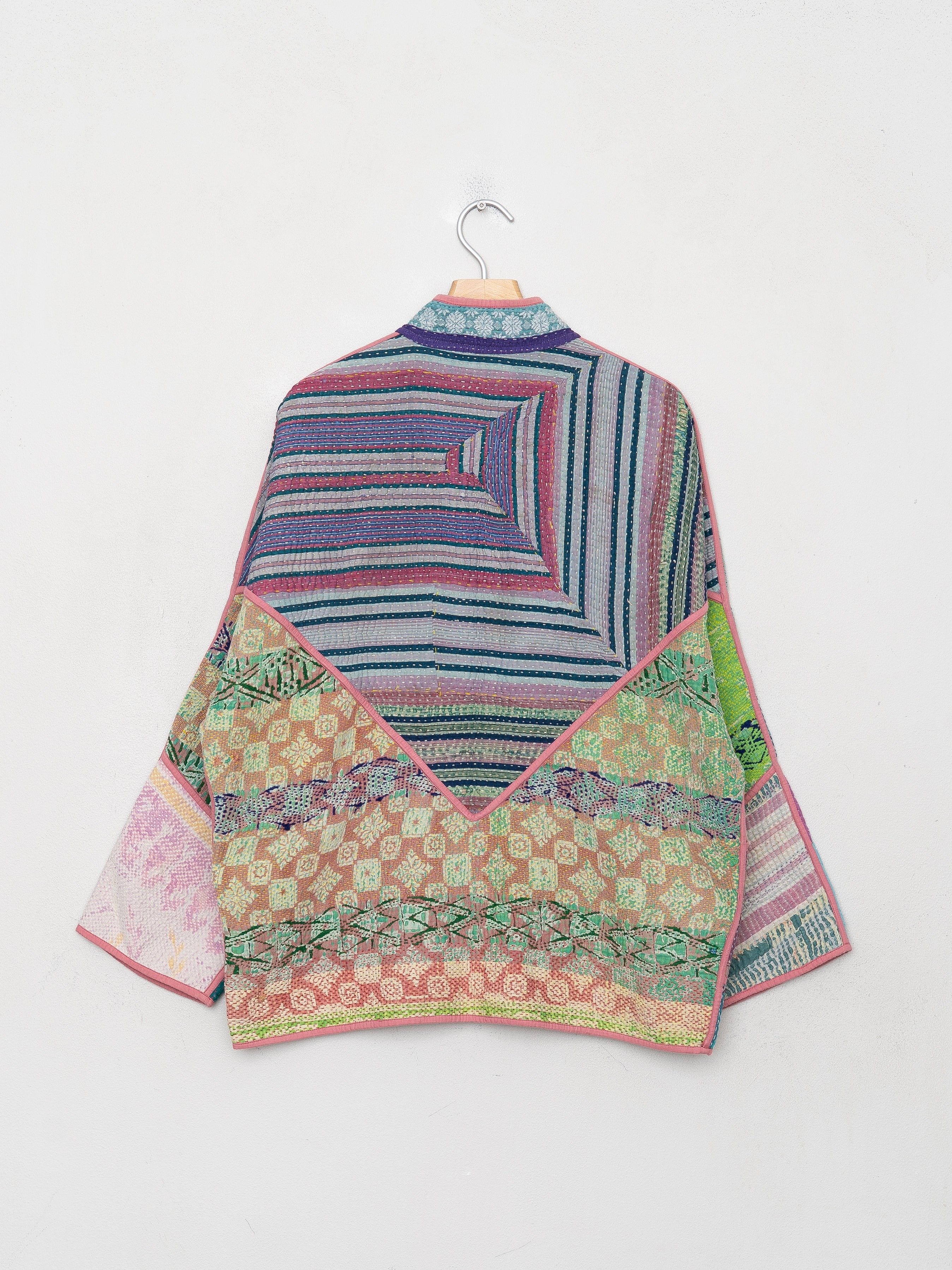The Ladhiya Quilted Patchwork Kantha Jacket