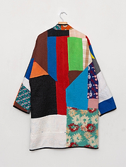 The Sai Quilted Patchwork Kantha Coat