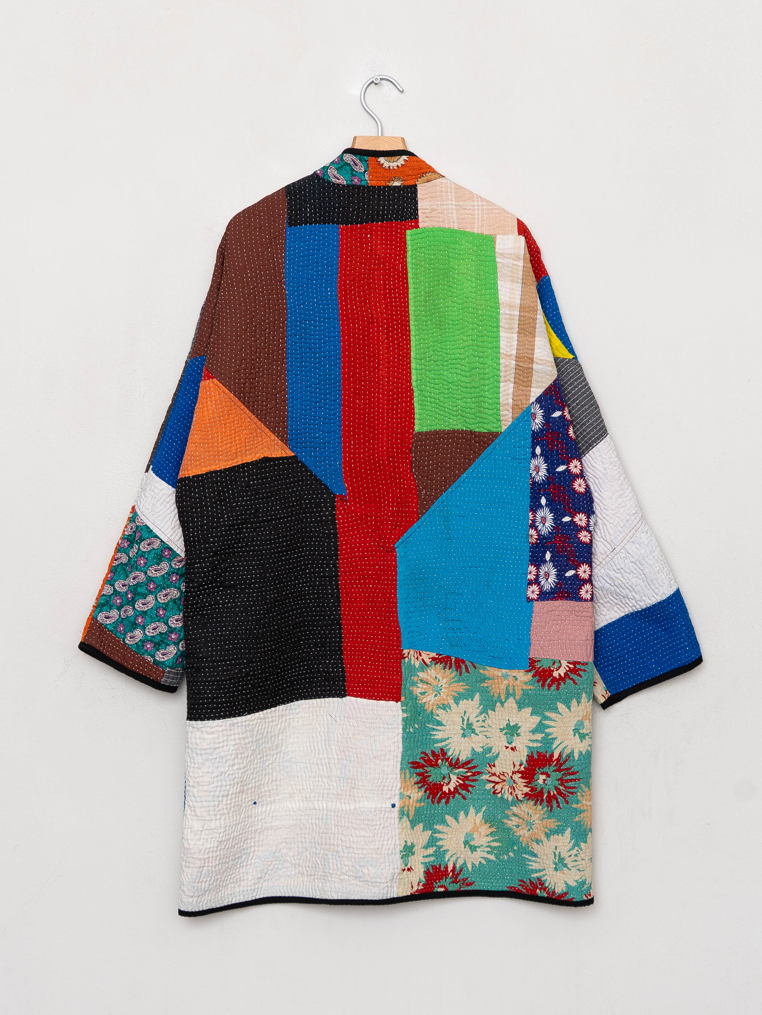 The Sai Quilted Patchwork Kantha Coat