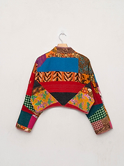 The Kaira Cropped Quilted Patchwork Kantha Jacket Wholesale