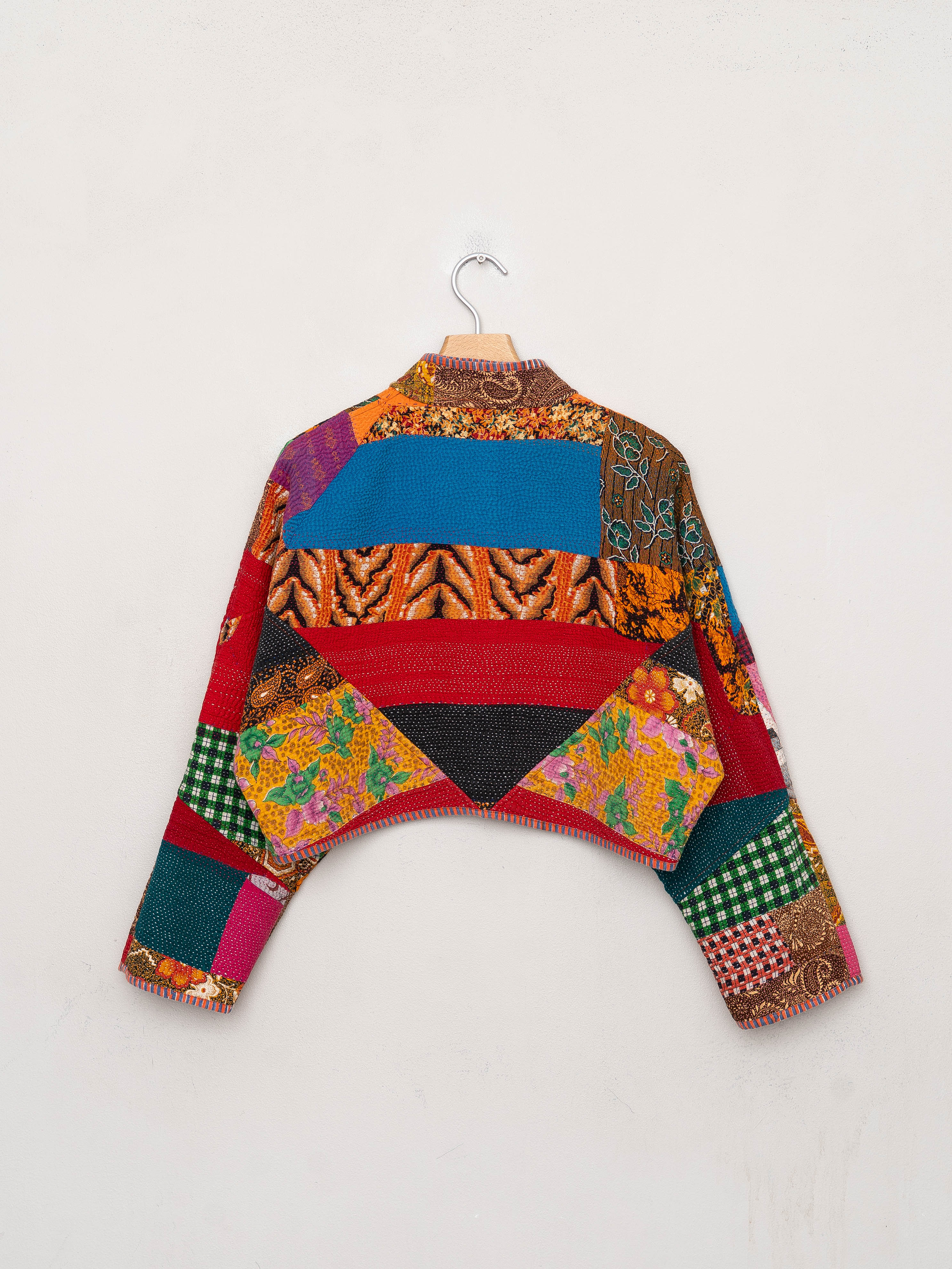 The Kaira Cropped Quilted Patchwork Kantha Jacket Wholesale