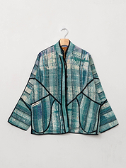 The Ladhiya Quilted Patchwork Kantha Jacket