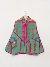 The Ladhiya Quilted Patchwork Kantha Jacket