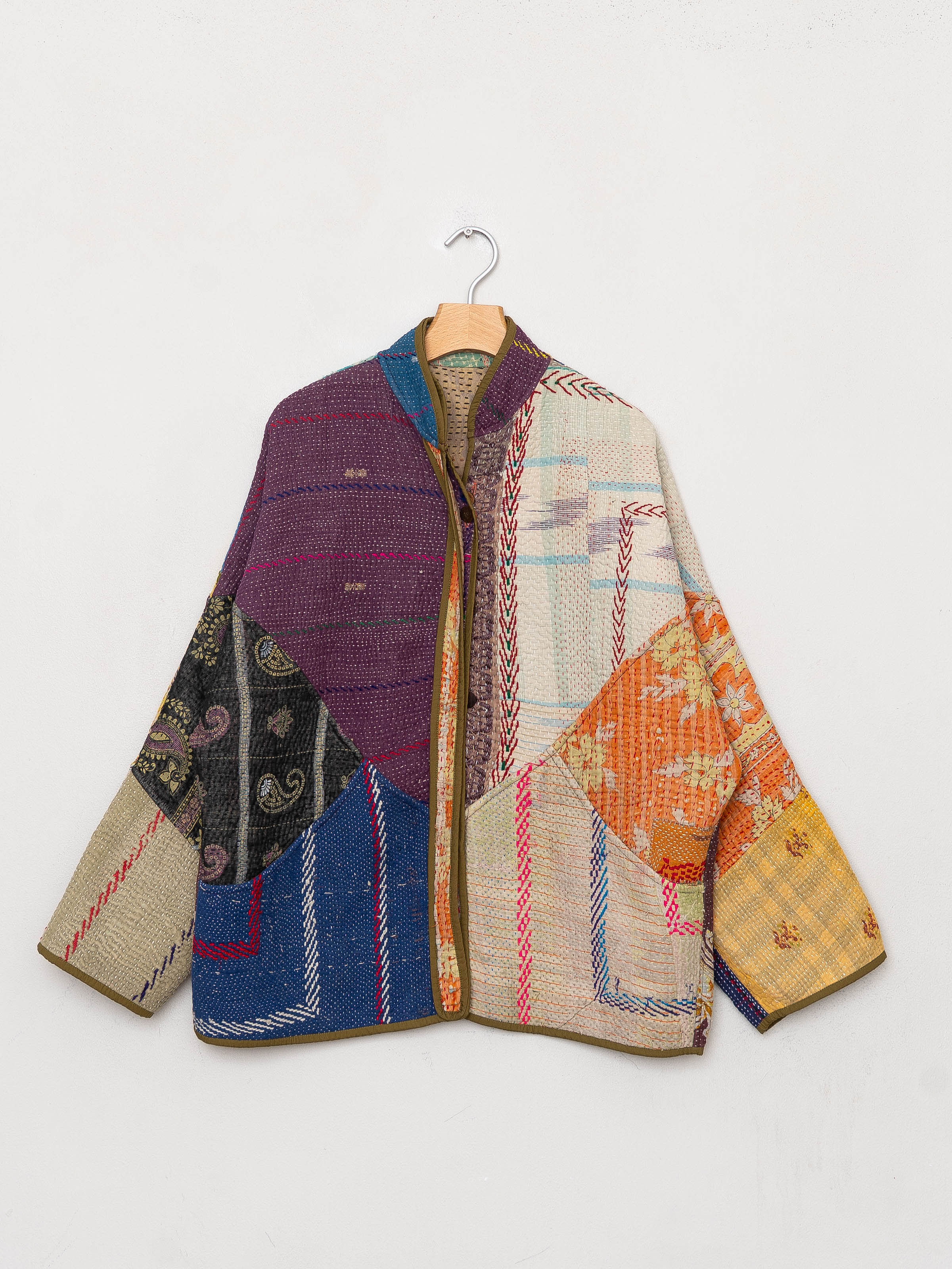 The Ladhiya Quilted Patchwork Kantha Jacket