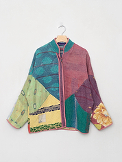 The Ladhiya Quilted Patchwork Kantha Jacket