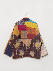 The Ladhiya Quilted Patchwork Kantha Jacket