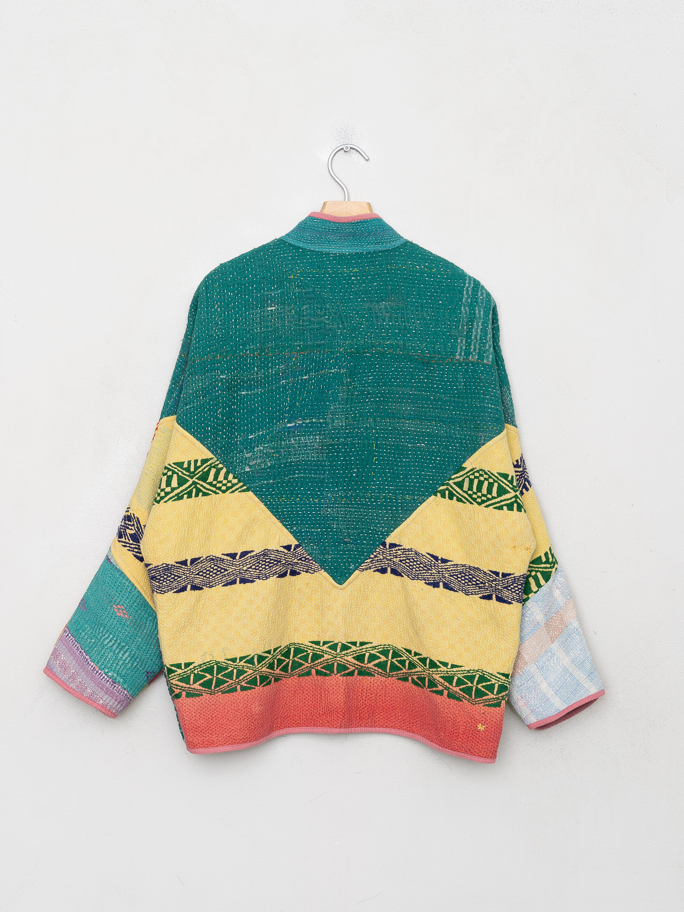 The Ladhiya Quilted Patchwork Kantha Jacket