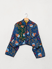 The Kaira Cropped Suzani Quilted Kantha Jacket