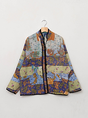 The Ladhiya Quilted Patchwork Kantha Jacket