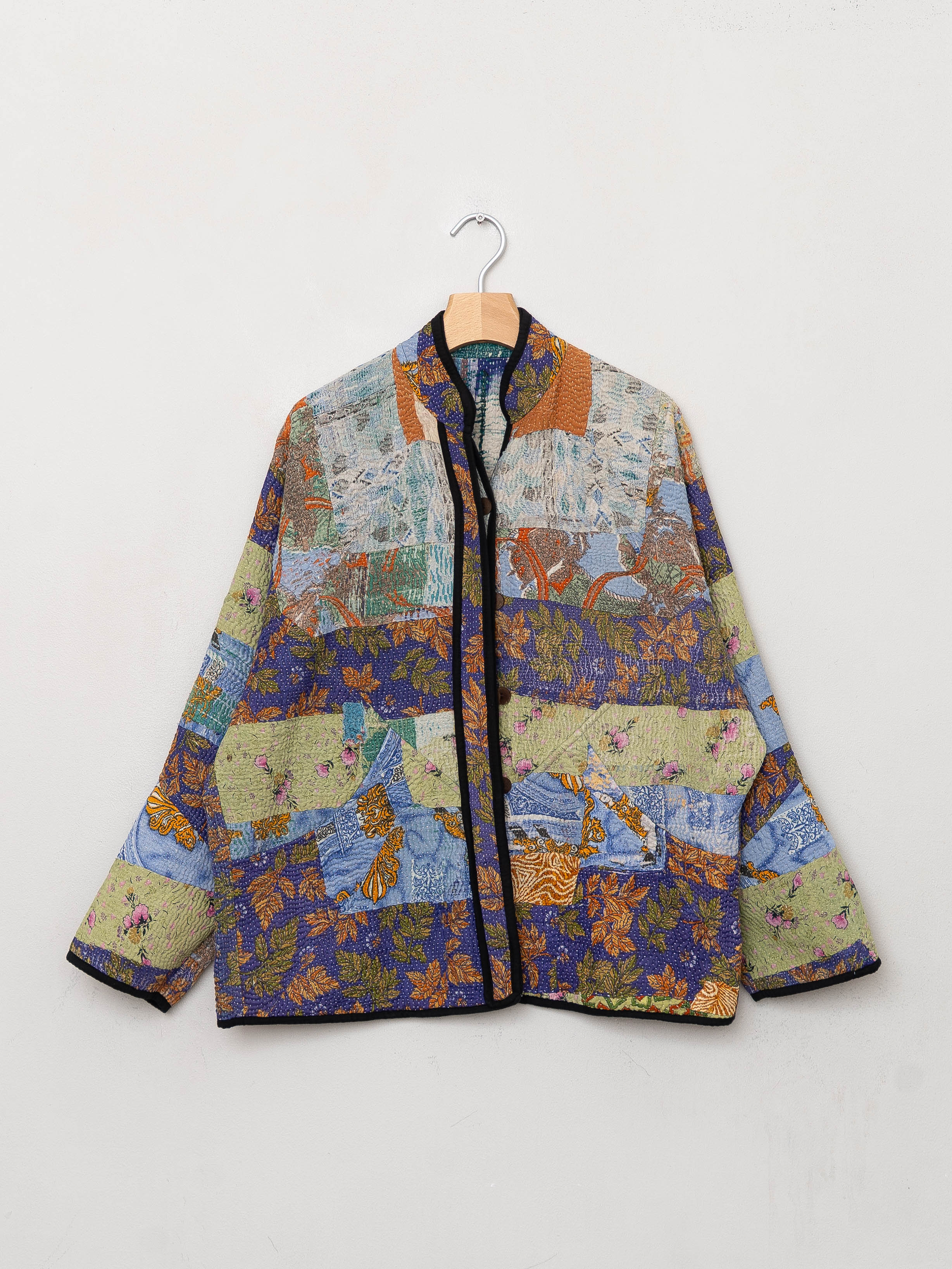 The Ladhiya Quilted Patchwork Kantha Jacket