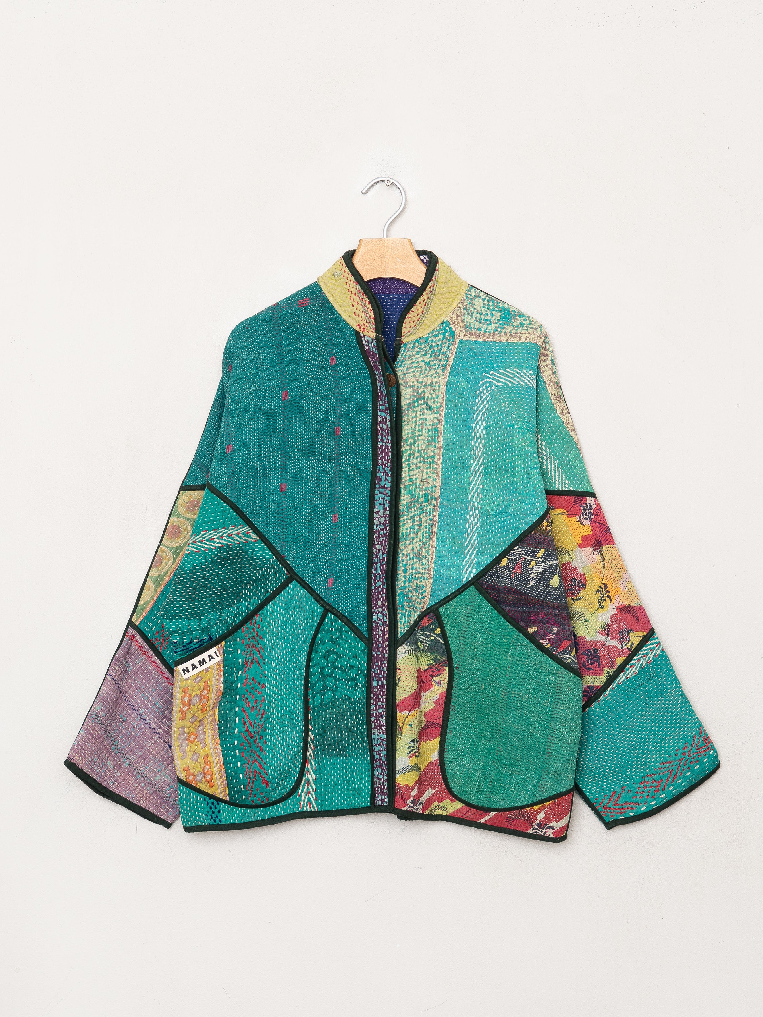 The Ladhiya Quilted Patchwork Kantha Jacket