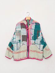 The Ladhiya Quilted Patchwork Kantha Jacket