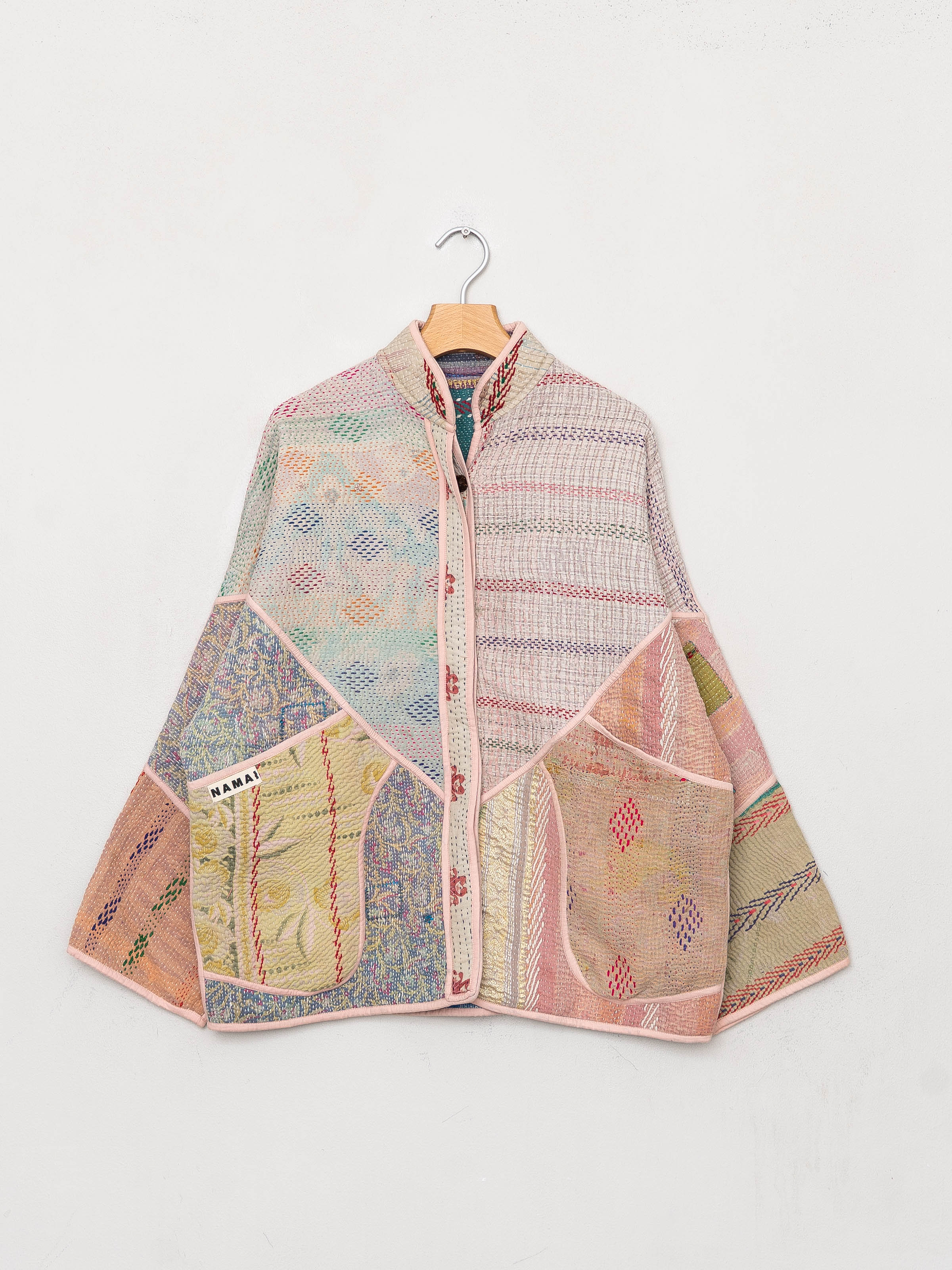 The Ladhiya Quilted Patchwork Kantha Jacket