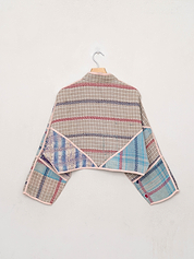 The Kaira Cropped Quilted Mix Match Kantha Jacket Wholesale