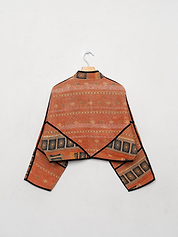 The Kaira Cropped Quilted Patchwork Kantha Jacket
