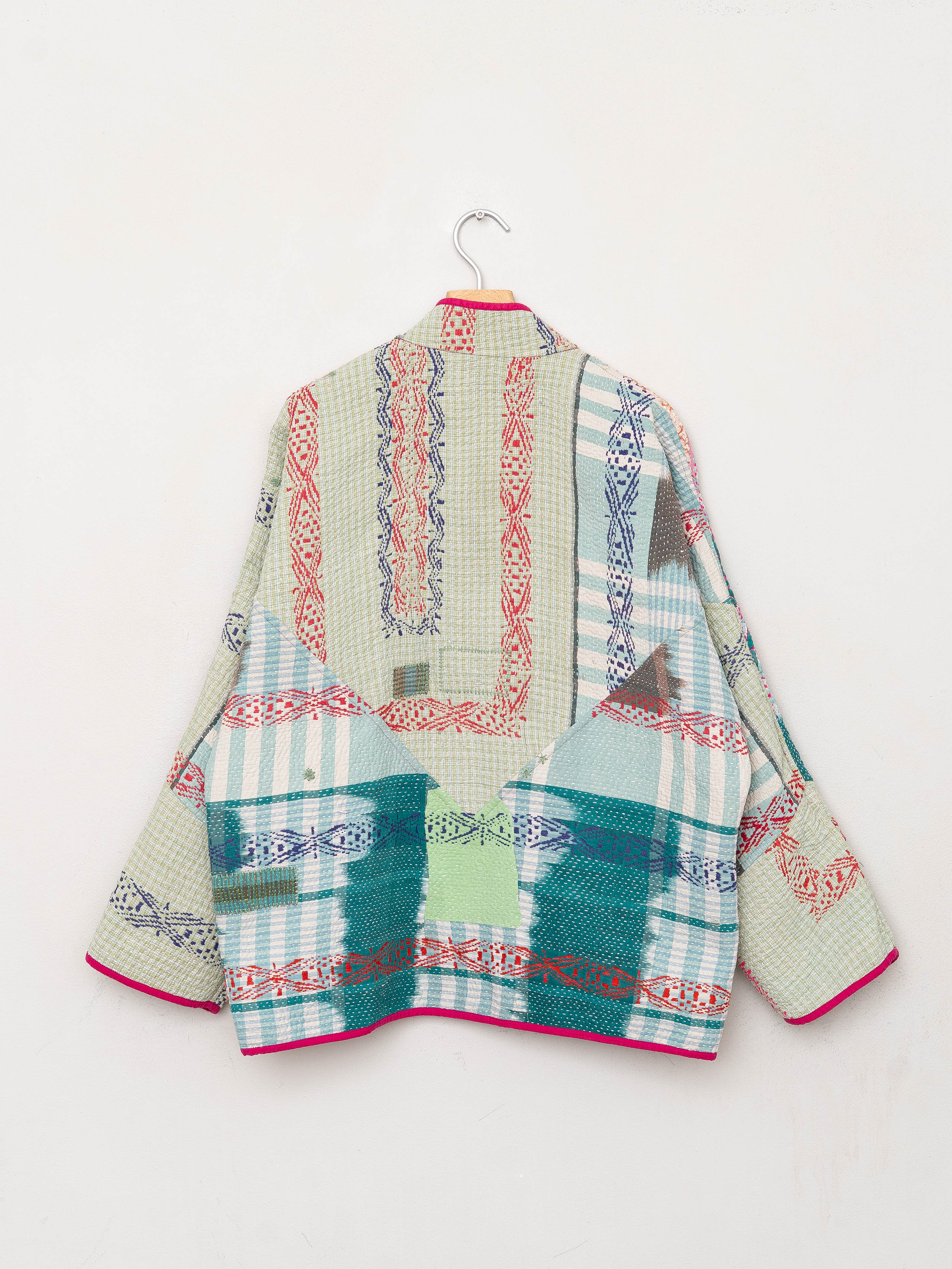 The Ladhiya Quilted Patchwork Kantha Jacket