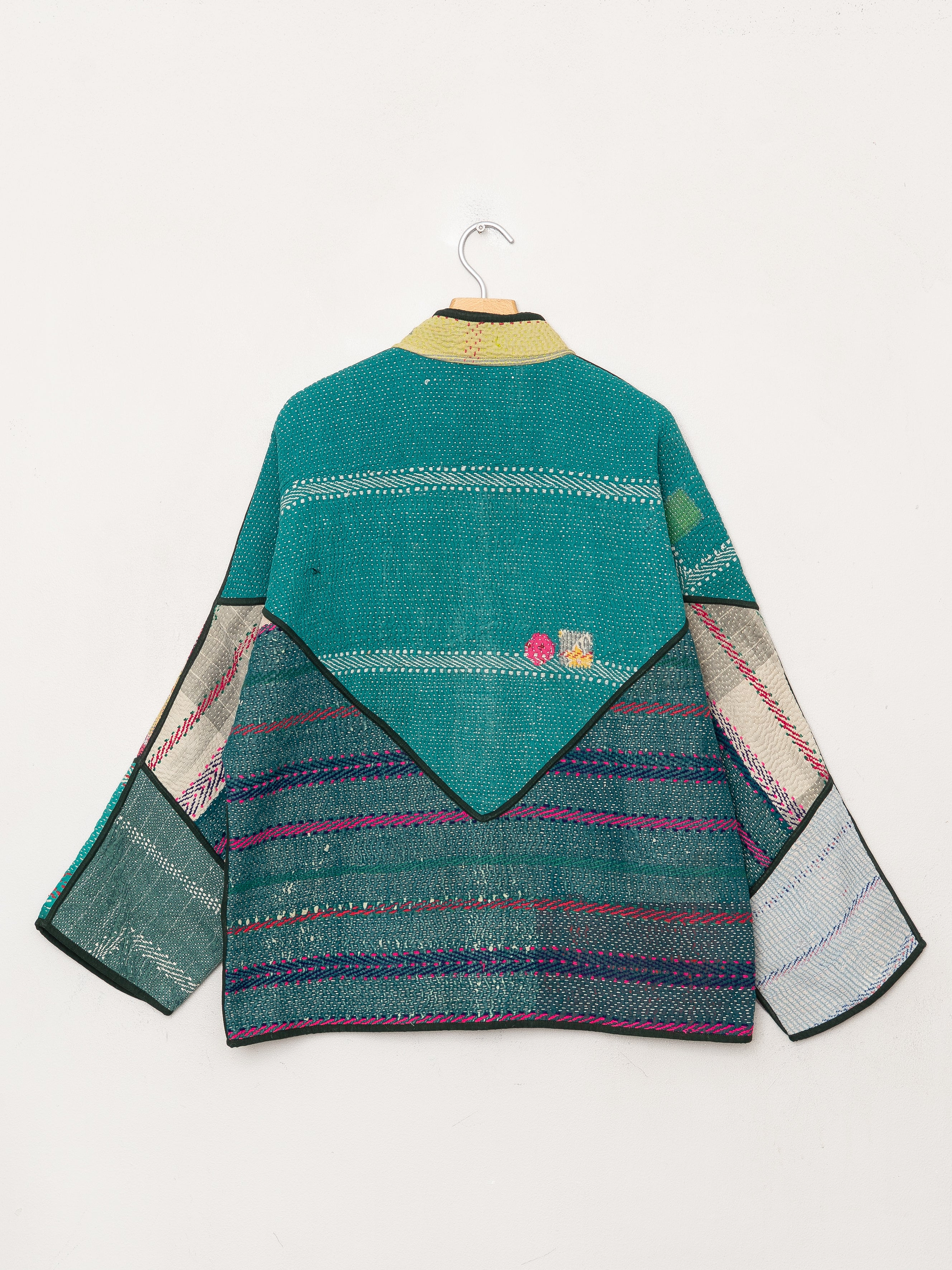 The Ladhiya Quilted Patchwork Kantha Jacket