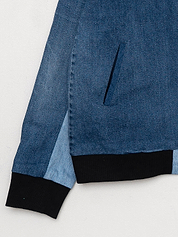 The Veda Denim Bomber Jacket - Large
