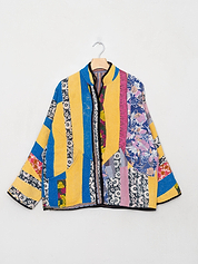 The Ladhiya Quilted Patchwork Kantha Jacket