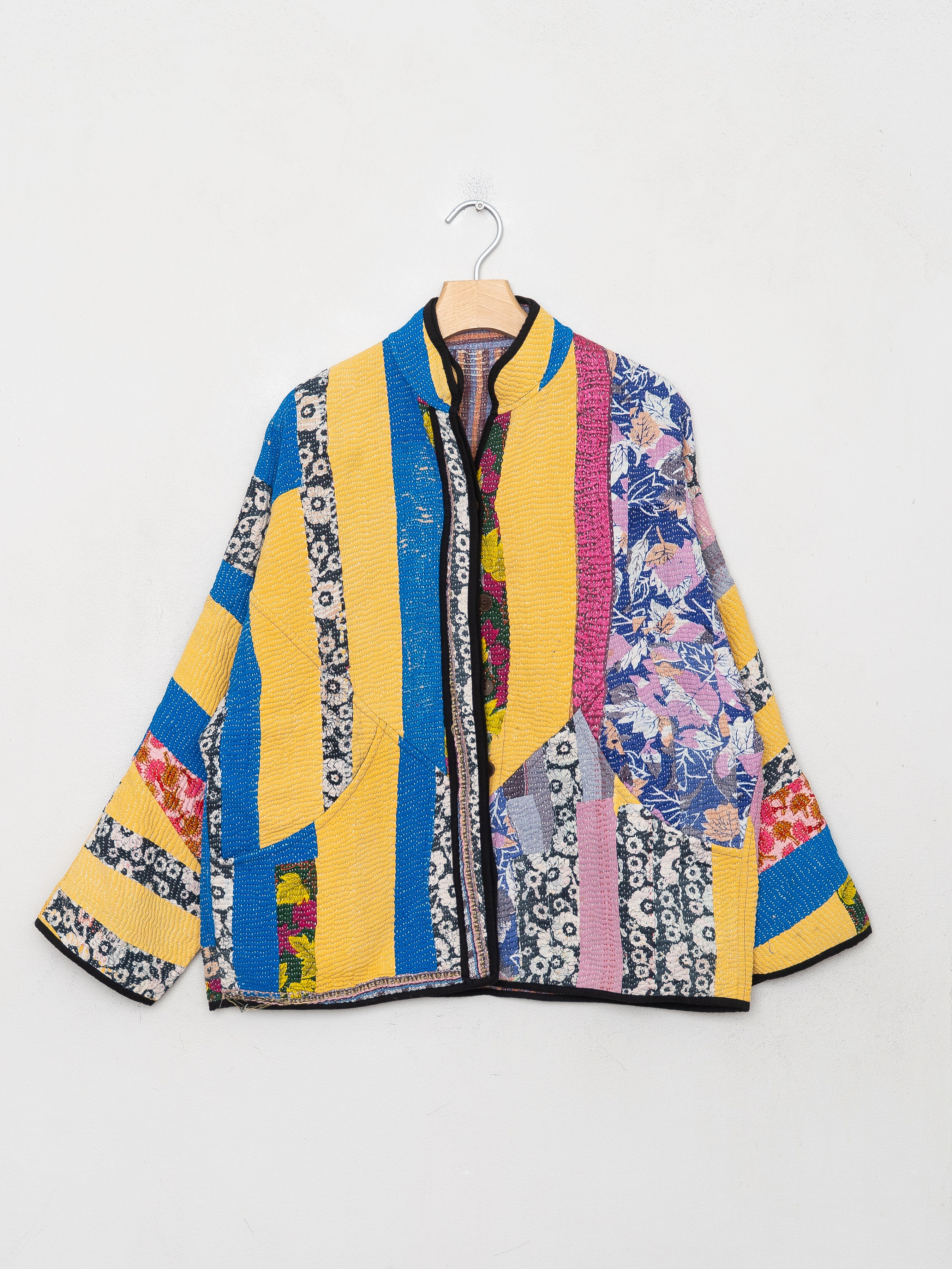 The Ladhiya Quilted Patchwork Kantha Jacket