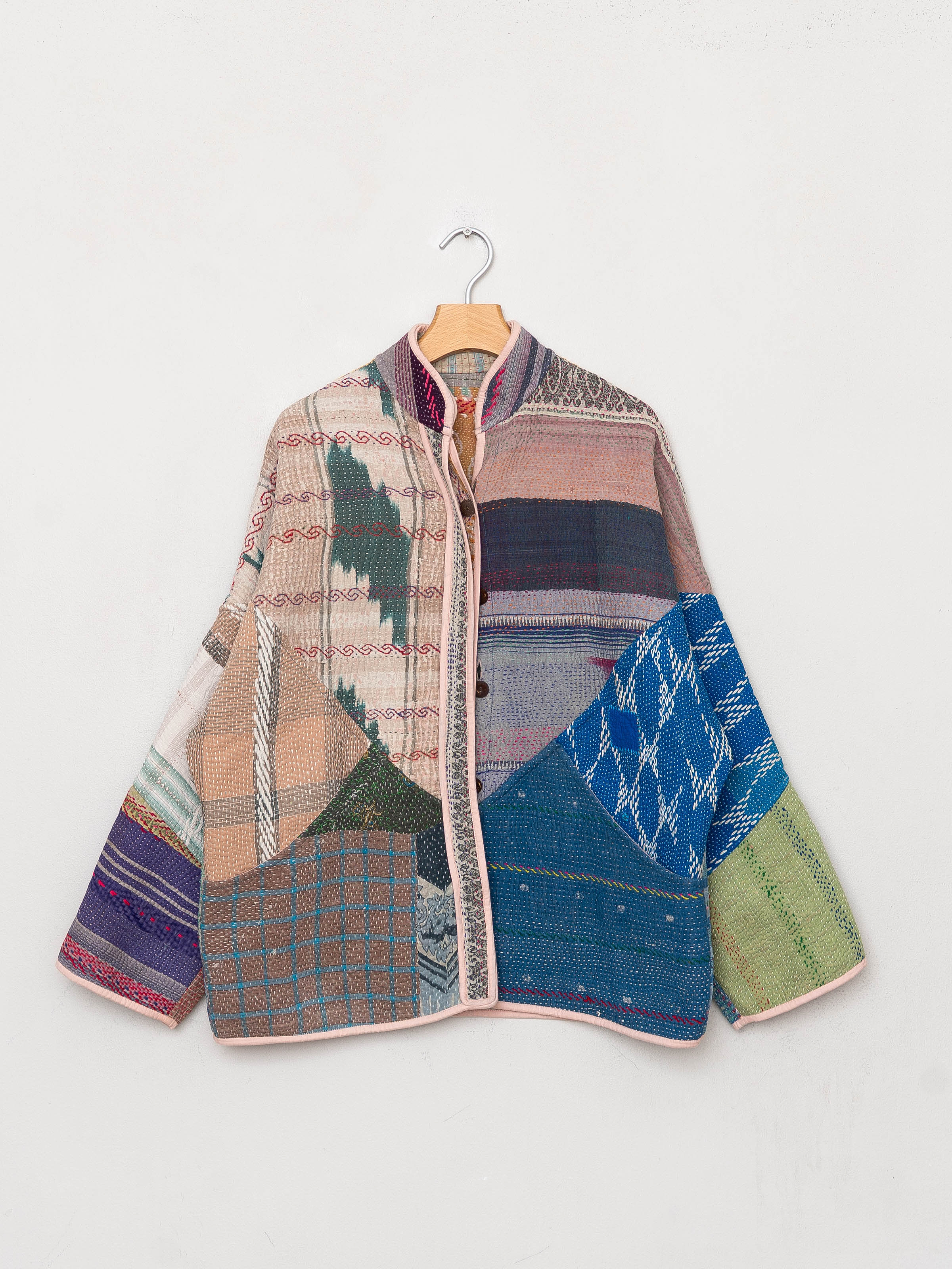 The Ladhiya Quilted Patchwork Kantha Jacket