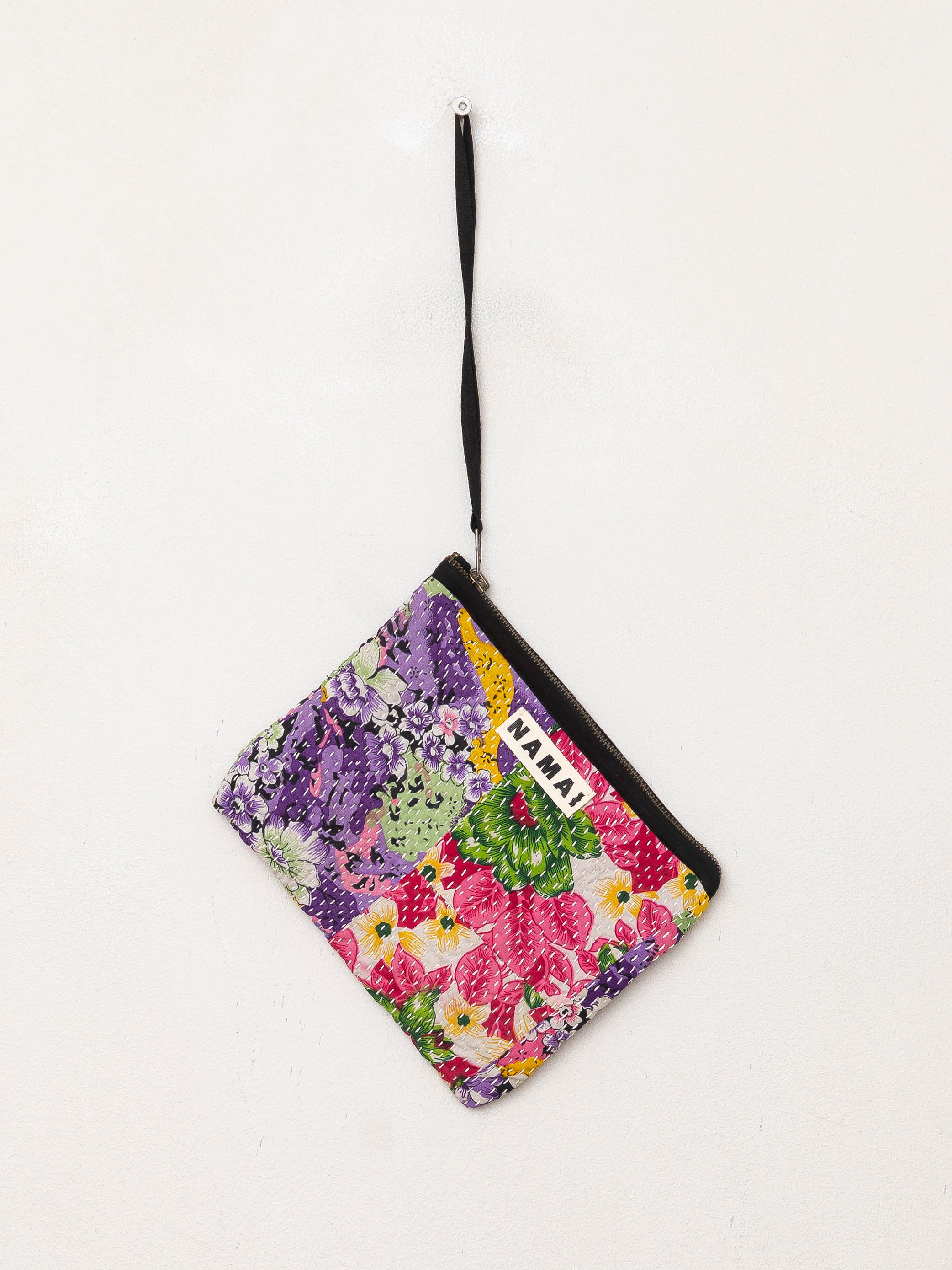 The Biju Vintage Kantha Quilted Zipper Pouch