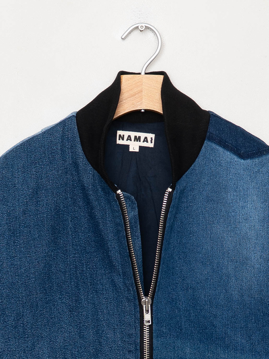 The Veda Denim Bomber Jacket - Large