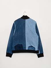 The Veda Denim Bomber Jacket - Large