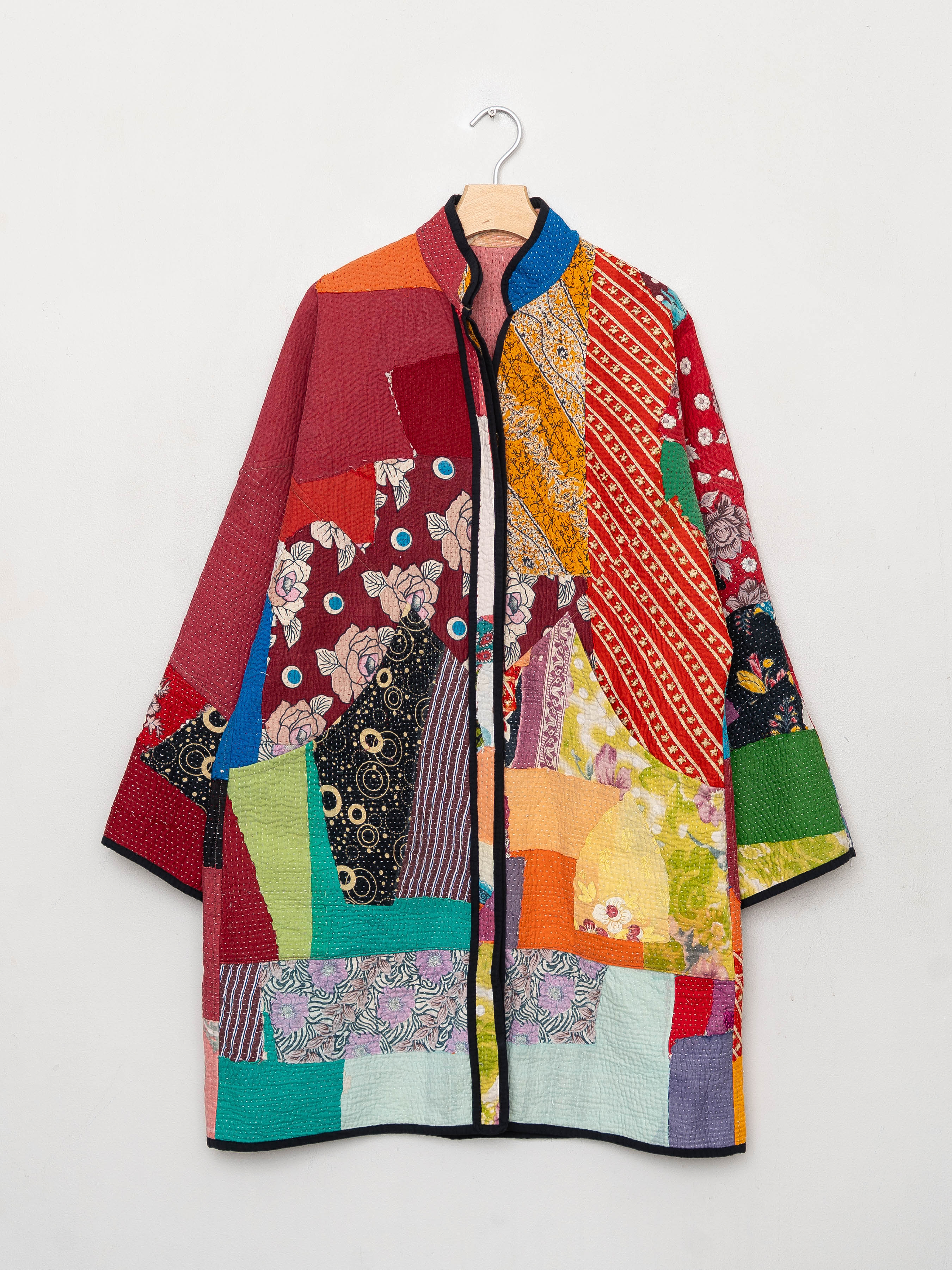 The Sai Quilted Patchwork Kantha Coat