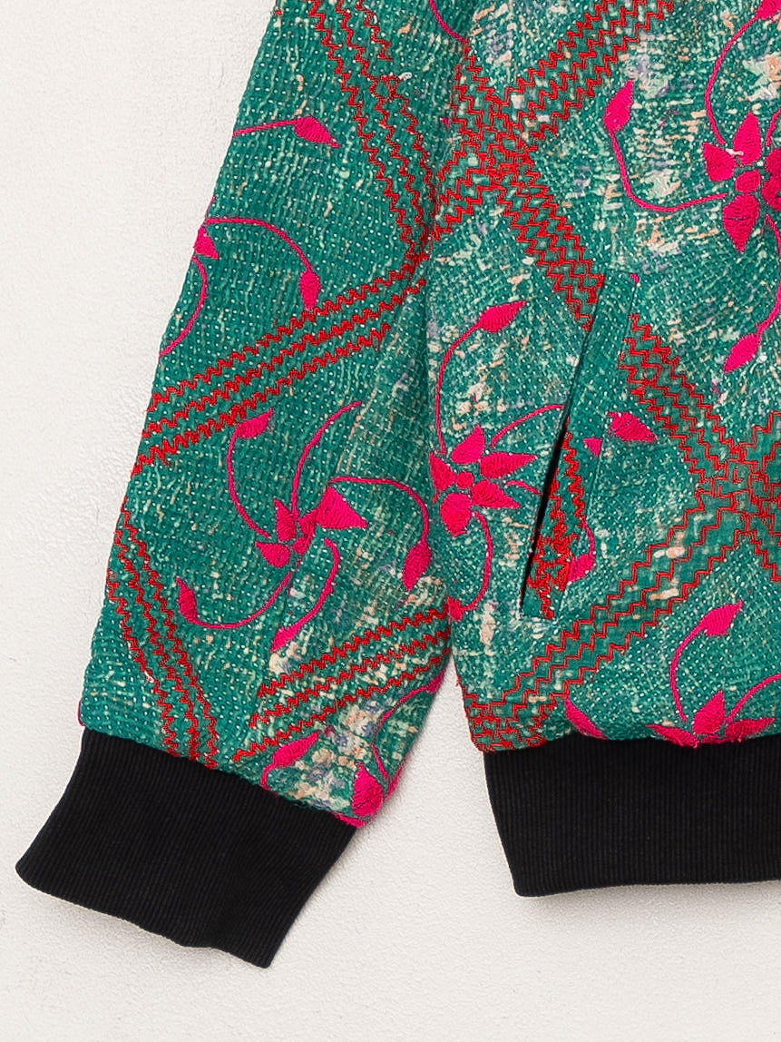 The Veda Quilted One-of-a-Kind Bomber Jacket - Small