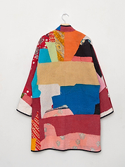 The Sai Quilted Patchwork Kantha Coat