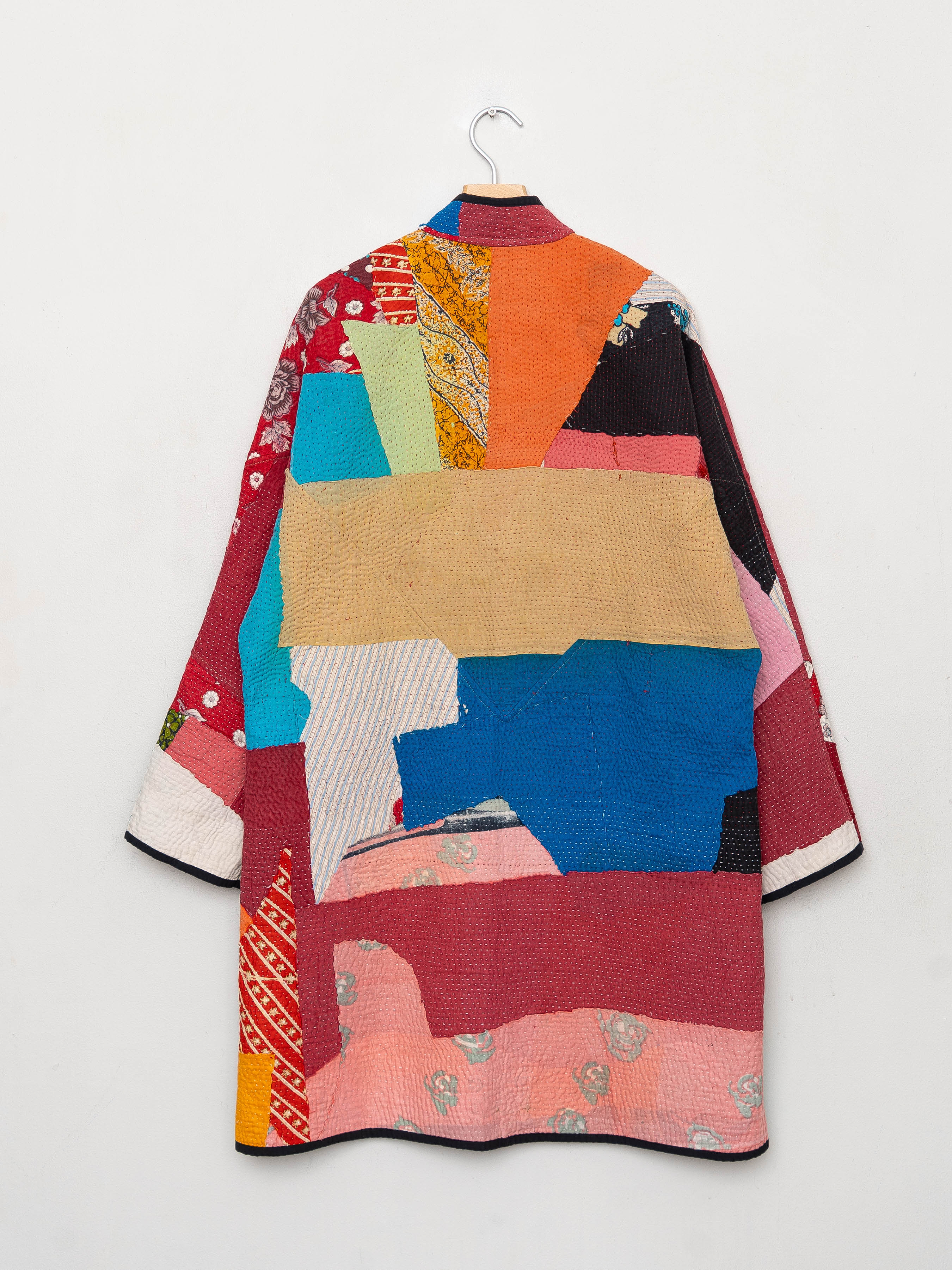 The Sai Quilted Patchwork Kantha Coat
