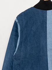 The Veda Denim Bomber Jacket - Large